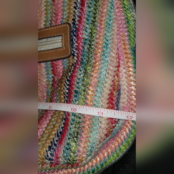 Women's Lily Bloom Small Woven Boho Adjustable Crossbody Pastel Bag - Picture 7 of 9